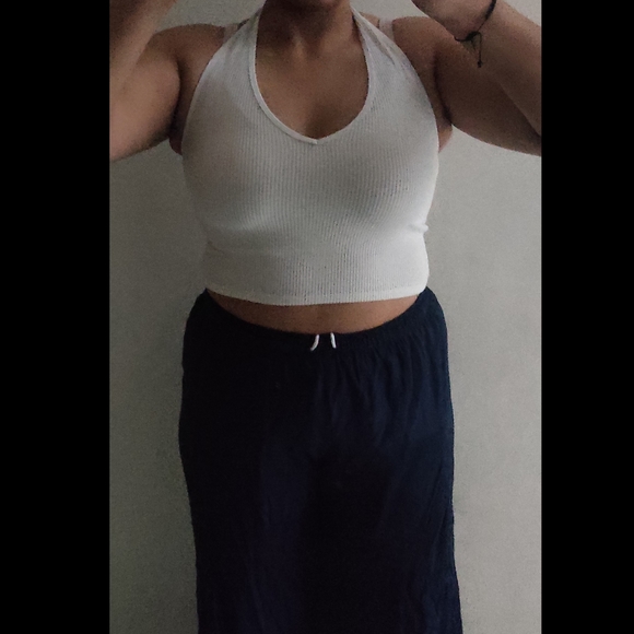 White Ribbed top - Picture 6 of 7